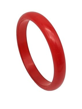 Vintage Bakelite Cherry Red Bracelet Bangle